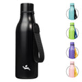Konokyo Insulated Water Bottle with Strap,18 oz Double Wall Stainless Steel Vacuum Bottles Metal Water Flask,Macaron Green