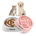 2 Pack Slow Feeder Dog Bowls for Healthy Eating, Non-Slip and Anti-Choking Design, Reduces Bloating & Overeating for Medium Dogs and Cats, Easy to Clean