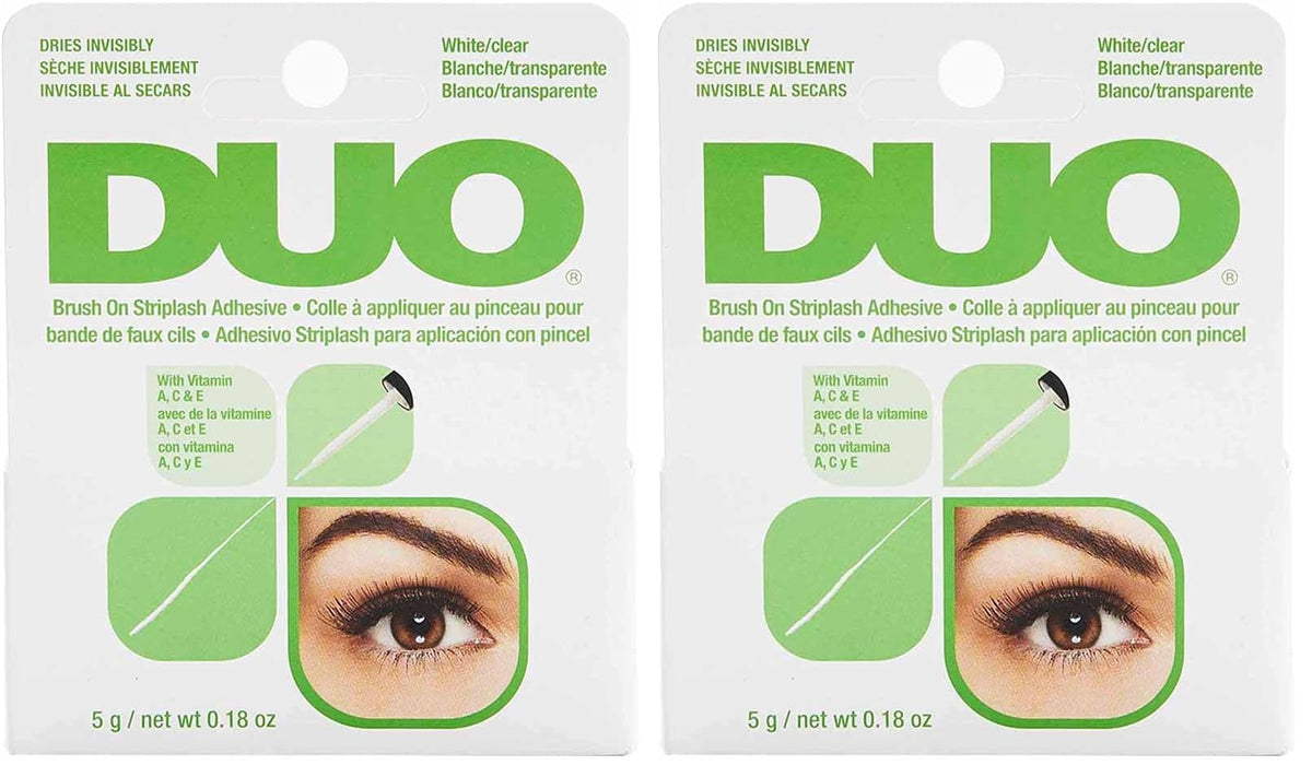 DUO Brush-On Lash Glue - Dark Tone, Waterproof Strip Lash Adhesive, Long-Lasting Eyelash Glue for Clusters & Strip Lashes, 0.18 oz, 1 Pack