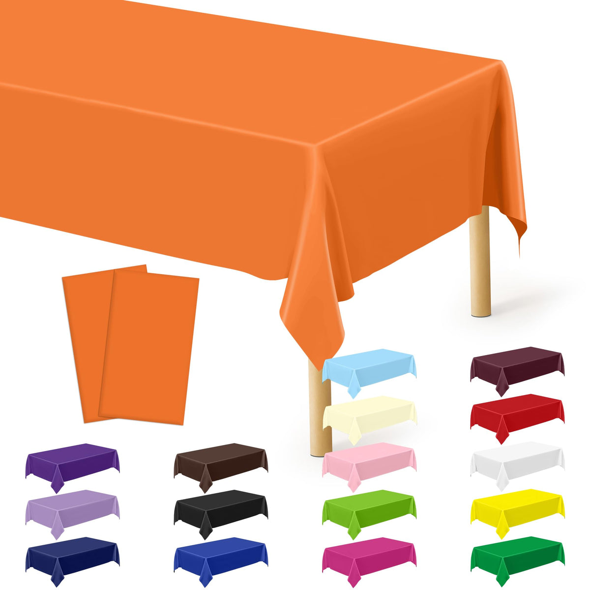 3 Pack Thanksgiving Tablecloths, 108" x 54" Disposable Turkey Table Cloth