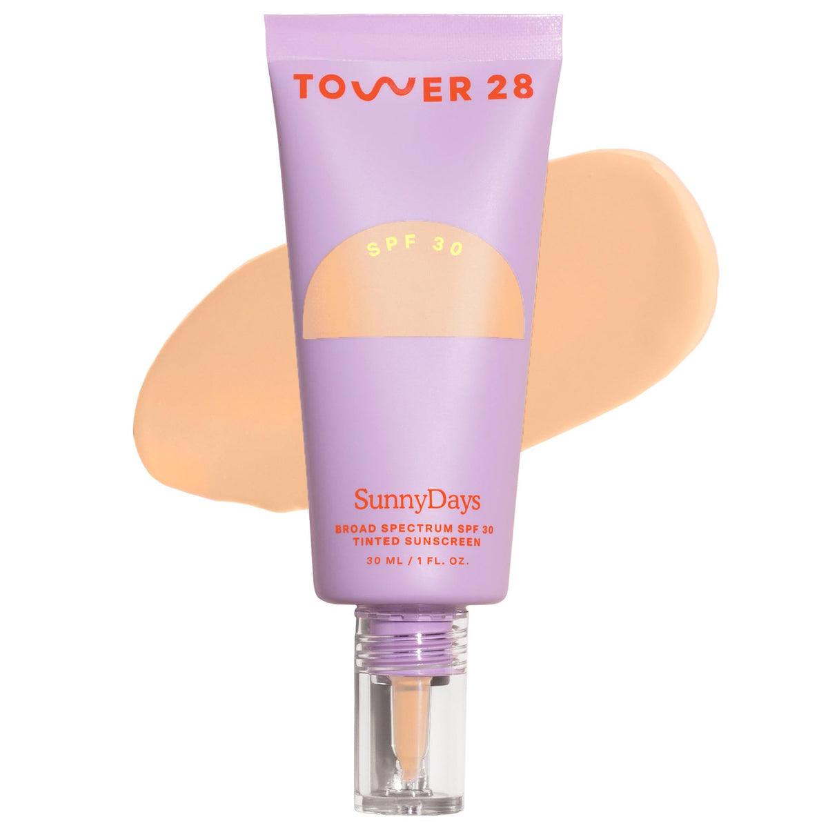 Tower 28 SunnyDays SPF 30 Tinted Moisturizer - 2-in-1 Buildable Coverage Foundation + Mineral Sunscreen for Face - Zinc Oxide, Aloe & Prickly Pear for Sensitive Skin - 15 Light/Warm (1 oz)