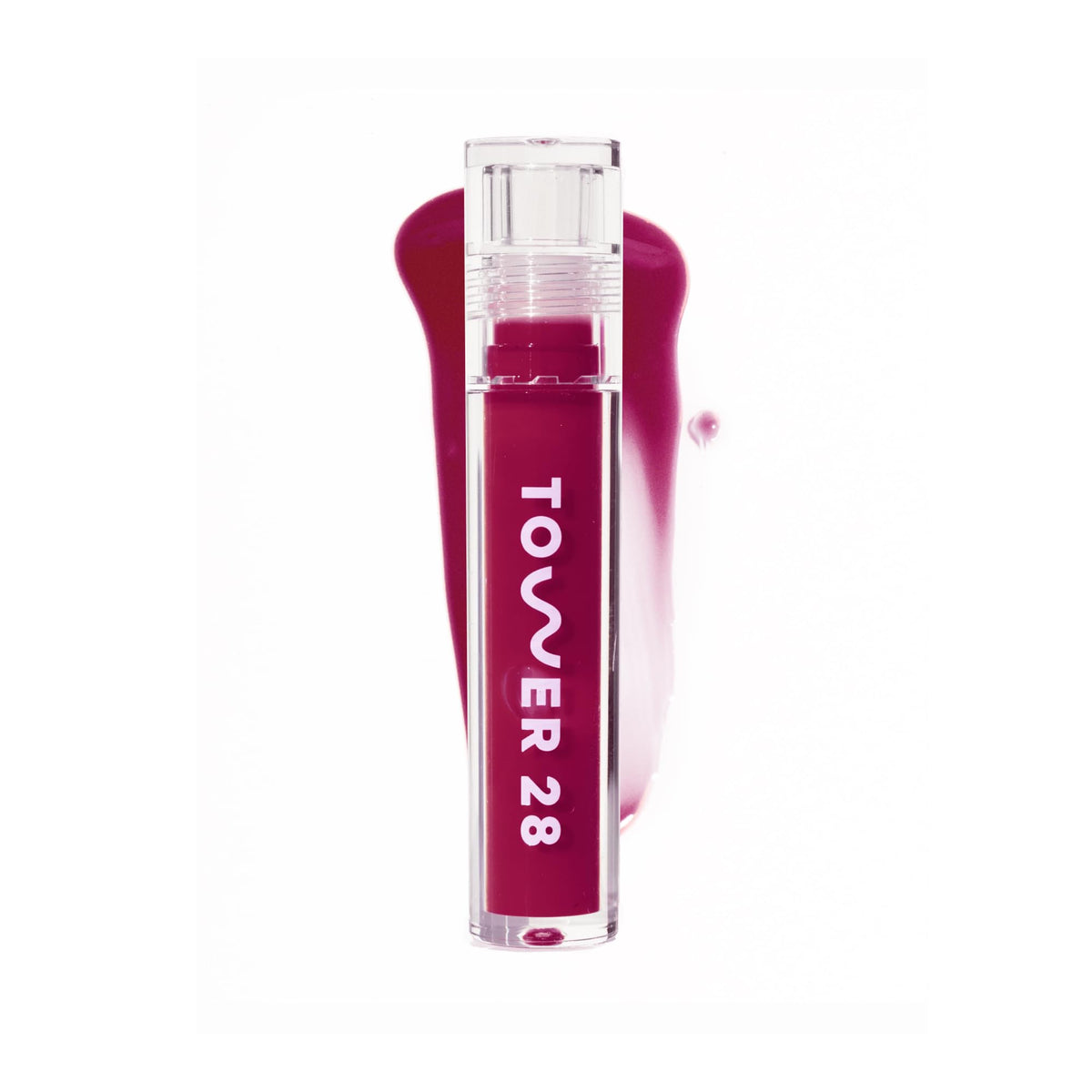 Tower 28 ShineOn Lip Gloss Jelly, Pistachio (0.13 oz) | Nude Pink Tinted Lip Oil with Hydrating Lip Balm Formula, Non-Sticky, High-Shine Gloss with Nourishing Oil Blend
