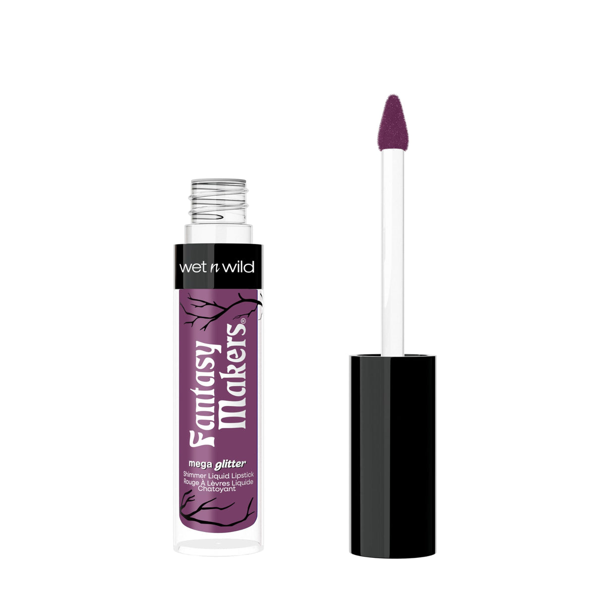 wet n wild Mega Glitter Shimmer Liquid Lipstick,Halloween Fantasy Makers, High Pigmented Creamy Texture, Shimmery Blendable Formula, Cruelty-Free - Spell Bound