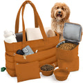 Rubyloo Puffer Dog Travel Bag for Dog Moms, Diaper Bag with Travel Bowls