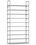 Kitsure 10 Tier Shoe Rack, Tall Shoe Organizer, 32.2" Wide, Black | Large-Capacity Shoe Storage with Hooks, Shoe Shelf for Closet, Entryway, Bedroom, Living Room, Zapateras Organizer