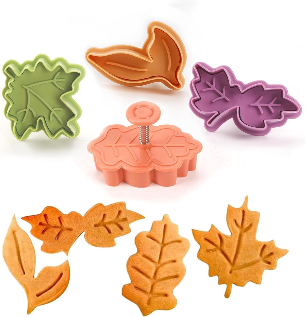 Yunko Cake Leaves Baking Pie Crust Cookie Cutters Set of 4