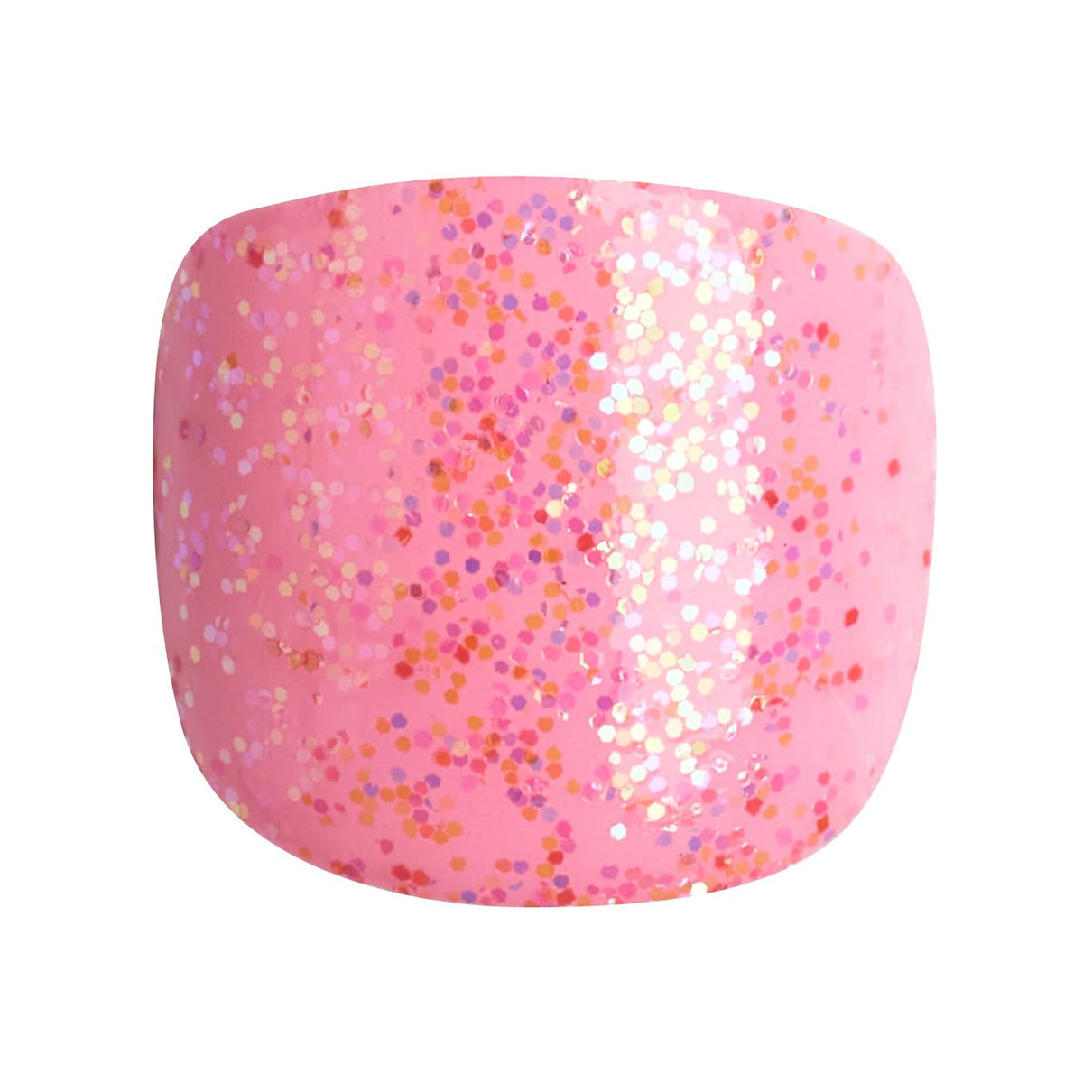 Kiss Impress Mini Mani Press On Nails for Girls & Tween Kids, 20 Super Duper Short Squoval Press-Ons with Pink Glitter Sprinkle, Mom Approved for Small Nail Beds, No Glue Needed, Mini File Included