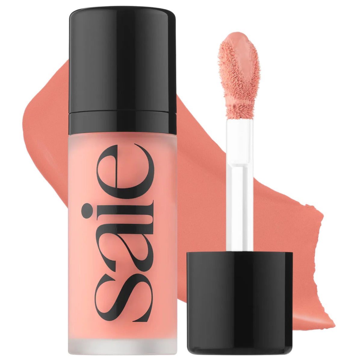 Saie Blush & Glow Gift Set - Dew Blush in Lady & Glowy Super Gel Liquid Highlighter & Makeup Primer in Warmglow - Skincare Infused Everyday Makeup Kit for a Flushed, Dewy Glow - Vegan (2 Count)