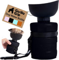 GORILLA GRIP Portable Dog Water Bottle, Food Grade Silicone, 16oz Black
