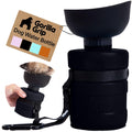 GORILLA GRIP Portable Dog Water Bottle, Food Grade Silicone, 16oz Black