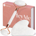 BAIMEI IcyMe Gua Sha & Jade Roller Set, Cooling Face Roller & Guasha Tool for Face Depuffing, Facial Sculpting & Jawline Definition, Smooth Rolling Skincare Tools Gifts for Women & Men – Green