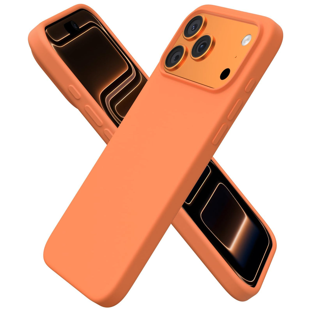 ORNARTO for iPhone 17 Pro Max Case, Liquid Silicone, Chalk Pink