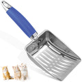 Cat Litter Scoop - Stainless Steel Metal Cat Litter Scoop-Kitty Metal Scooper-Sturdy Mesh Scooper - Mesh Shovel-Easy to Clean - Suitable for Cat Litter Box - Light Black