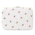 Puffy Laptop Sleeve 13 Inch Cute Quilted Laptop Protective Case Padded Floral Computer Sleeve for MacBook (A-Blue, 13 Inch)
