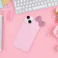 Cases for iPhone 13, Luxury Glitter 3D Rhinestone Bow Phone Cover Soft Litchi Pattern Protective Phone Case for iPhone 13 6.1" 2021