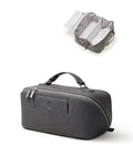 EACHY Travel Makeup Bag, Large Capacity Cosmetic Bag for Women, Waterproof PU Leather, Flat Open Portable Toiletry Bag for Skincare, Brushes & Travel Essentials