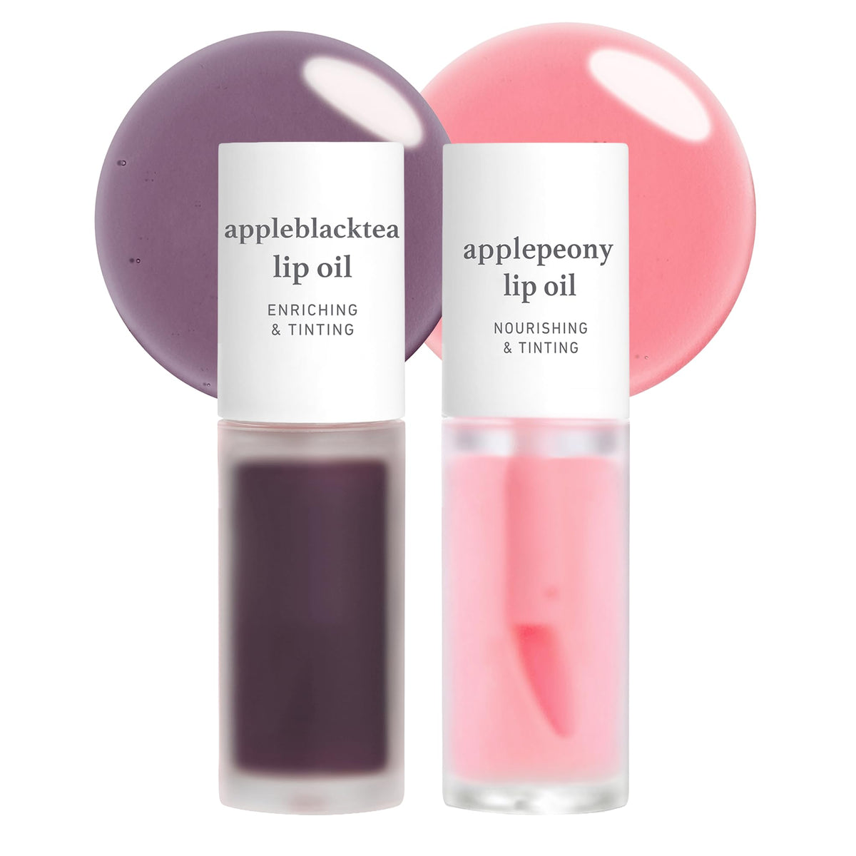 NOONI Korean Lip Oil - Applepeony | Long-Lasting, Moisturizing, Plumping, Revitalizing for Dry Lips, Waterproof, No Peel Off, Hydrating Lip Stain, Stocking Stuffers, Cute Stuff, 0.12 FL Oz