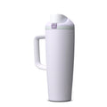 Owala FreeSip Tumbler Insulated Stainless Steel Water Bottle with Built-in Straw and Side Handle, For Travel, Work, School, and Sports, 40oz, BPA Free, Leak Proof, Strawberry Fields