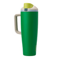 Owala FreeSip Tumbler Insulated Stainless Steel Water Bottle with Built-in Straw and Side Handle, For Travel, Work, School, and Sports, 40oz, BPA Free, Leak Proof, Strawberry Fields