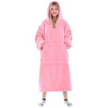 Waitu Wearable Blanket Sweatshirt Gifts for Women and Men, Warm and Cozy Giant Blanket Hoodie, Thick Flannel Hooded Blanket with Sleeves and Giant Pocket - Dark Gray