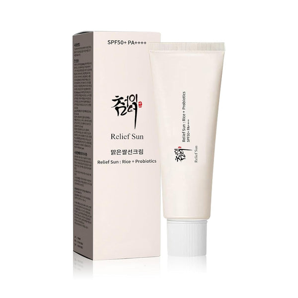 Organic Korean sunscreen SPF50+, PA++++ Riceand Probiotics | Korean Skin Care Solution for All Skin TypesNourishing Skin Protection and UV Def（1PCS)