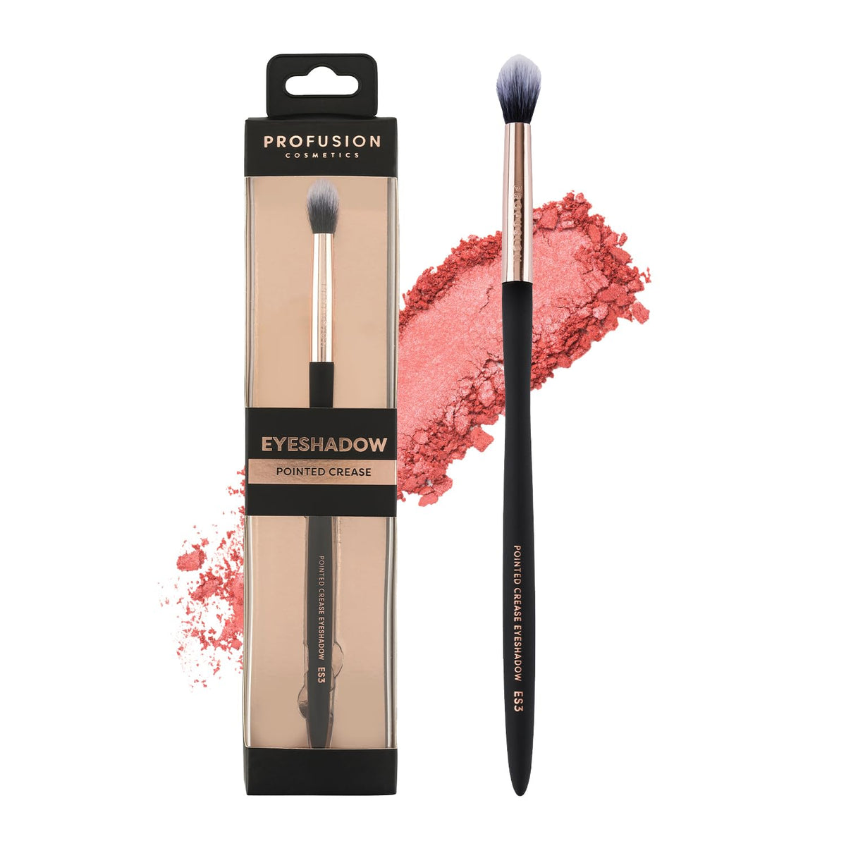 Profusion Cosmetics Flat Shader Eyeshadow Brush – Dense Synthetic Bristles for Smooth Color Packing & Blending, Professional Vegan Makeup Tool