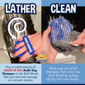 Bodhi Dog Shampoo Brush - Pet Grooming & Bath Supplies for Dogs and Cats - Bath Brush for Long & Short Hair - Premium Scrubber for Shower, Showerhead, Sprayer & Bathing (One Pack, Blue)