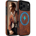 LOHASIC for iPhone 17 Leather Case, Magnetic Phone Case 6.3", Vintage Brown