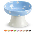 Orange Mushroom Cat Bowl, Elevated Ceramic Bowl for Cats