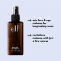 e.l.f. Makeup Mist & Set - Large Lightweight, Long Lasting, All-Day Wear Revitalizes, Refreshes, Hydrates, Soothes Infused with Aloe, Green Tea and Cucumber 4 Fl Oz