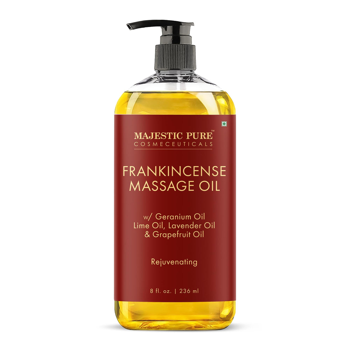 Majestic Pure Firming Body Massage Oil- Helps Smooth the Appearance of Cellulite & Improve Skin Texture- Natural Oils with Collagen- Refreshing Aromatherapy Body Oil for Legs & Full Body - 8 fl oz