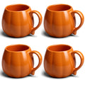 1 Pcs 14 oz Pumpkin Mug Ceramic Coffee Mug Fall Halloween Thanksgiving Autumn Pumpkin Shape Cup with Handle for Halloween Party Decoration