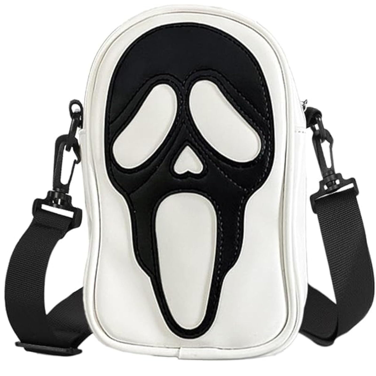 Tapp Collections Scream Ghost Face PU Crossbody Goth Sling Bag for Men And Women