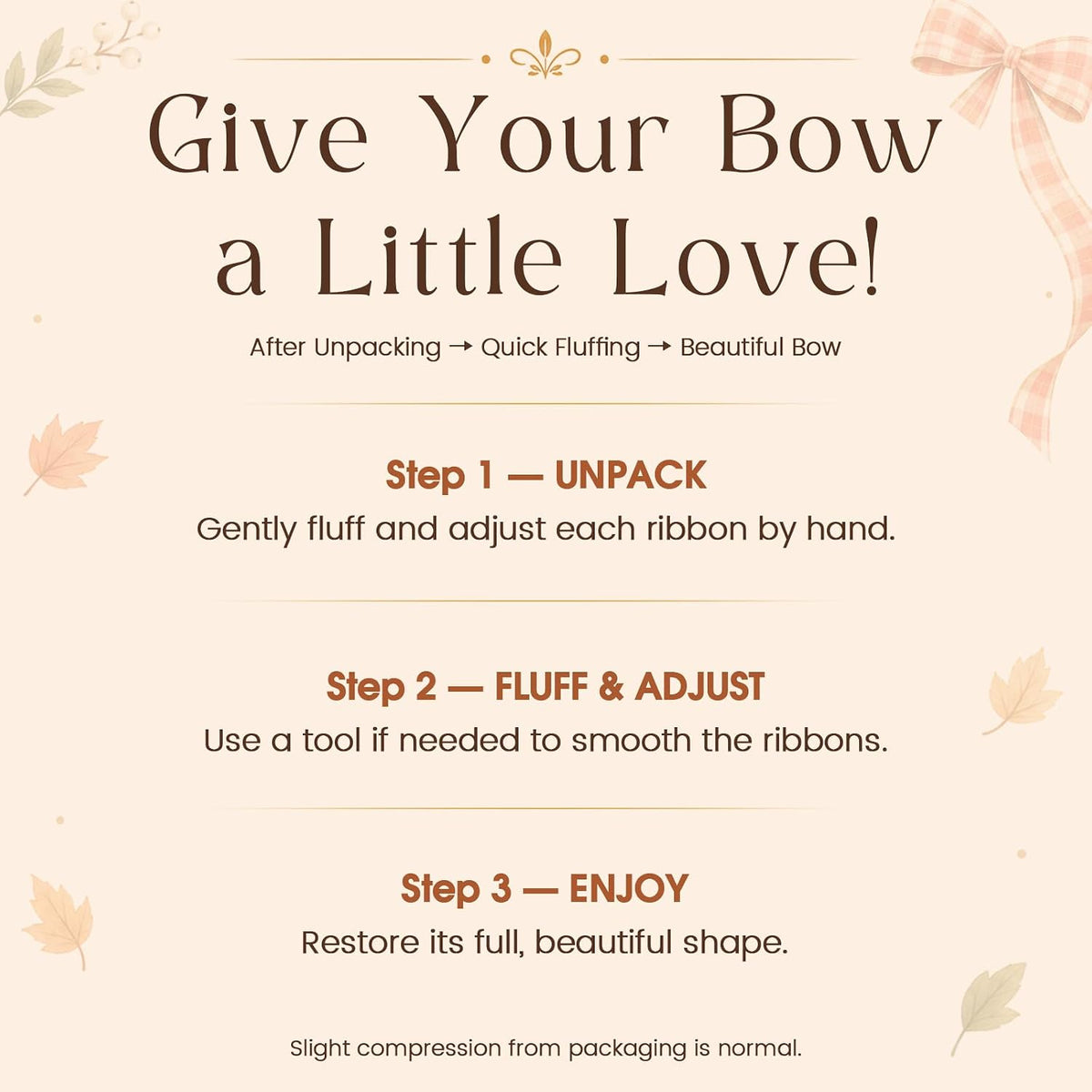 Fall Decor - Large Autumn Harvest Wreath Bow for Front Door 27x13 Inch