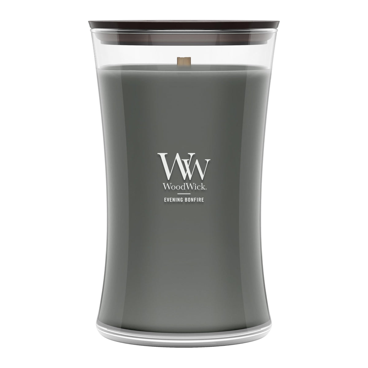 WoodWick Fireside Holiday Candle Gifts for Women and Men, 9.7 oz Medium Hourglass Candle with Crackling Wick