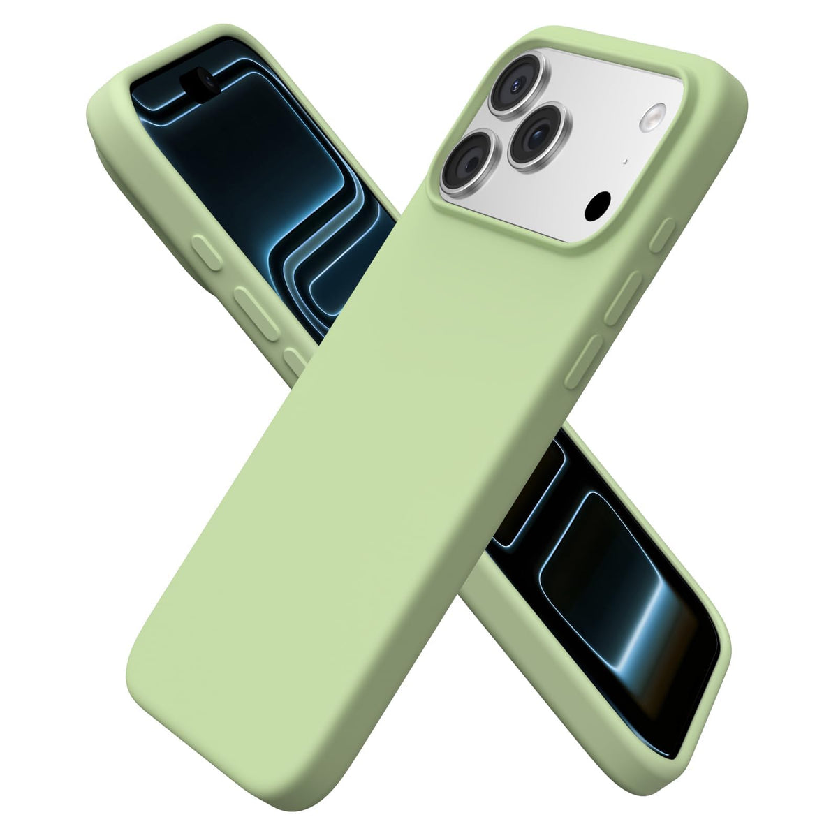 ORNARTO for iPhone 17 Pro Max Case, Liquid Silicone, Chalk Pink