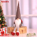 BWFY 3pcs new Christmas Decoration Long Legs Rudolph Doll Christmas Children Gift Hotel mall Window Decoration