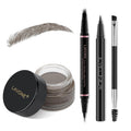 LAVONE Eyebrow Pen Makeup Kit, with Waterproof Eyebrow Pencil, Eyeliner, Pomade, and Brow Brush, Smudge-Proof and Long Lasting, Create Full and Natural Brows, Dark Brown