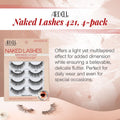 Ardell Naked Strip Lashes 421 Natural Looking False Eyelashes, 4 Pairs | Seamless Blend with Invisiband for Long-Lasting Lightweight Wispy Texture Adds Subtle Volume, Synthetic Hair, Cruelty Free