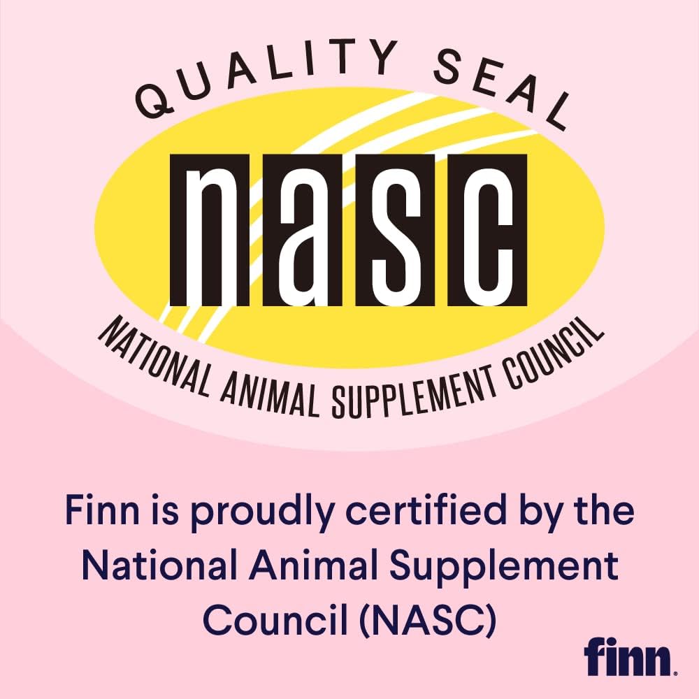 Finn Skin & Coat Salmon Oil Chews for Dogs | Omega-3 EPA & DHA | 90 Ct | Biotin, Zinc & B-Vitamins | Wild Alaskan Sourced | NASC Certified | Vet-Formulated | Healthy Skin & Coat