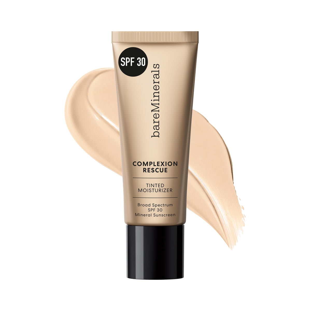 bareMinerals Complexion Rescue Tinted Moisturizer with SPF 30, Hydrating Tinted Mineral Sunscreen with Hyaluronic Acid, Sheer-to-Light Coverage, Multi-tasking, Skincare Infused Makeup