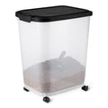 Amazon Basics Pet Food Storage Container Set, 30lbs and 10lbs with Scoop, for Dogs and Cats
