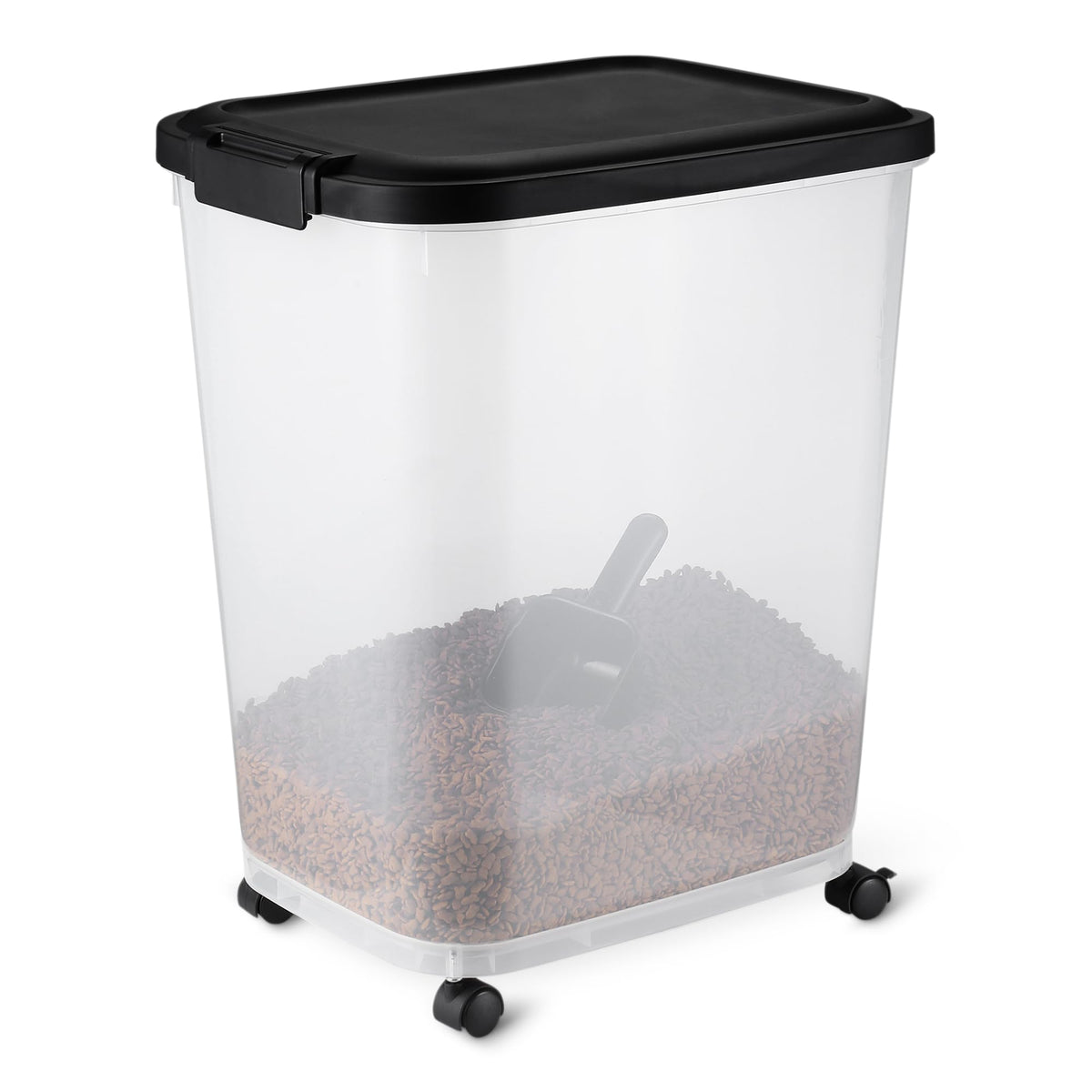 Amazon Basics Pet Food Storage Container Set, 30lbs and 10lbs with Scoop, for Dogs and Cats