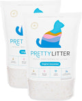 PrettyLitter Health Monitoring Cat Litter (Unscented, Non Clumping) | Lightweight & Low Tracking, Color Changing Silica Gel Crystals, Advanced Odor Control — 6 Lbs, Pack of 2 (Up to 2 Month Supply)