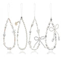 cioatu 4 Pieces Cute Phone Charms Beaded Phone Strap Aesthetic Y2K CellPhone Keychain Cute Bear Butterfly Heart Cool PhoneCharm for Bag Keychain Airpods Camera Pendants Decor