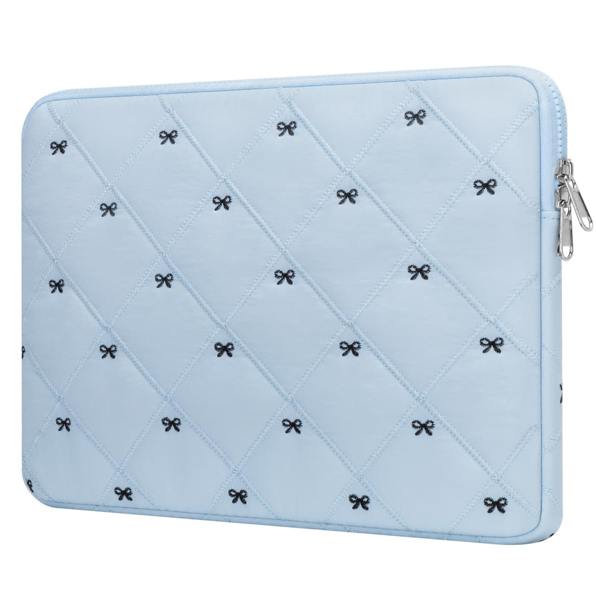 14 Inch Lightweight Bow Puffy Laptop Sleeve Case Laptop Bag for Girl