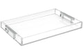 Home Redefined 17.5"x12" Gold Glossy Crocodile Faux Leather Serving Tray Beautiful Modern Elegant Decorative Tray with Handles Ottoman Coffee Table Tray for All Occasion's