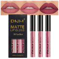evpct 3Pcs Dark Ruby Fire Red Matte Liquid Lipstick Lip Stain Lipgloss sets for Women 24 Hour Red Matte Lipstick Long Lasting Smudge Proof