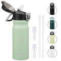 Konokyo 18 oz Insulated Water Bottle with Straw Lid, Stainless Steel Vacuum Sports Water Bottle, Leak-Proof Reusable Metal Flask with Carry Loop, BPA-Free Travel Bottle for Gym, School, Office