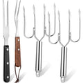 Sieral 4 Pcs Turkey Lifter Forks Meat Claws, Wooden, Classic
